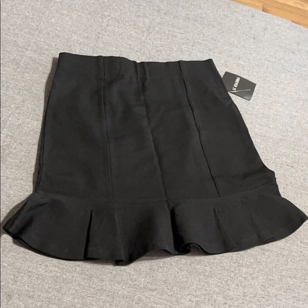 Black mini skirt